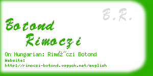 botond rimoczi business card